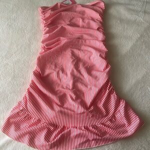 Edikted NWT red and white stripped mini dress